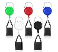 Mabor 5Pcs Lighter Holder Key Chain, Retractable Lighter Leash Cover with Clip Multicolor Classic Single Strap with Protective Cover