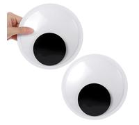 Mabor 6 Inches Large Googly Eyes Self Adhesive, Novelty Sticky Wiggle Giant Big Googly Eyes for DIY Crafts Christmas Tree Decoration, Black & White