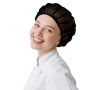 Mabor 6Pcs Black Elastic Chef Hairnets for Women, Reusable Solid Black Hair Nets for Foodservice, Hair Cover Nets for Food Service Workers, Elastic Cooking Chef Cap Breathable Lightweight Comfortable