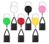Mabor 6Pcs Lighter Holder Key Chain, Retractable Lighter Leash Cover with Clip Multicolor Classic Single Lighters Straps with Protective Cover