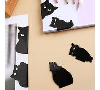 Mabor 6pcs Magnetic Bookmarks, Black Cat Bookmark Black Cute Cat Designs, Lucky Lightweight and Easy to Use, Strong Hold, Perfect Gifts for Book Lovers