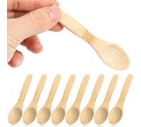 Mabor 8 Pcs Mini Wooden Spoons, 3.54 Inch Small Honey Spoons for Jars, Tiny Bamboo Teaspoons for Kitchen, Cooking, Spices & Condiments