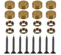 Mabor 8Pcs Decorative Screws with Caps, Brass Upholstery Tacks Self Tapping Screw Decorative Screw Covers for Furniture Cabinet Door Window Painting Mirror Fixing