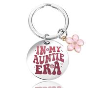 Mabor Auntie Gift Ideas Keychain Aunt Gifts from Niece Nephew Best Aunt Gift Birthday Cute Key Chain Accessories Key Ring Presents Gift For Aunt