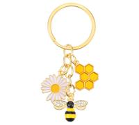 Mabor Bee Keychain, Cute Bee Charm Honey Bees Decor Keyring for Wallet Purse Backpack Accessories, Bees Stuff Gift for Women, Car Accessories