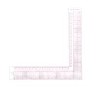 Mabor Clear Sewing Ruler, L-Square Plastic Measure Ruler 90 Degree L Shaped Framing Measuring Tool Fabric Sewing Measuring Supplies for Pattern Making