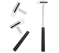 Mabor Dual Head Small Hammer, Lightweight 7.1 Inch Plastic & Metal Head Mallet Mini Jewelry Hammer for DIY Crafts Watches Tuning Woodworking Musical Instruments Supplies