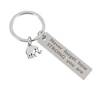 Mabor Elephant Keychain Inspirational Gifts for Women, Strong Women Gifts Small Key Chain for Friend Family Animal Lovers with Box You Are Strong