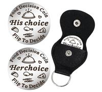 Mabor Food Decision Coin for Women Men Stainless Steel Double Sided Coin Funny Valentines Gifts for Her Him for Girlfriend Boyfriend Wedding Gifts for Couples Newlyweds