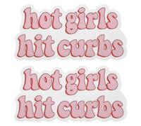 Mabor Funny Bumper Sticker, Hot Girls Hit Curbs Car Stickers for Women Girl