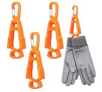 Mabor Glove Clips for Work Glove Holders, Gloves Holder Clips, 3Pcs Work Gloves Holder for Duty Belt, Belt Clip for Construction Worker Mitten Grabber, Orange