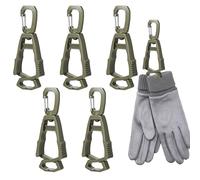 Mabor Glove Clips for Work Glove Holders, Gloves Holder Clips, 5Pcs Work Gloves Holder for Duty Belt, Belt Clip for Construction Worker Mitten Grabber, Green