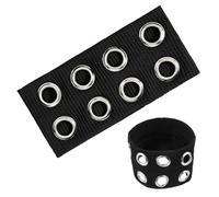 Mabor Grommet Headband, Y2k Wide Eyelet Headband Studded Headbands Punk Style, Grunge Hairband Elastic Stretchy Hair Accessories