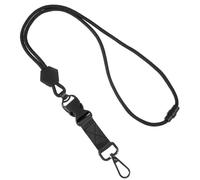 Mabor Heavy Duty Adjustable Breakaway Lanyard for ID Badges & Keys, Thick Polyester Braided Strap with Safety Buckle, Zinc Alloy Hook, Black