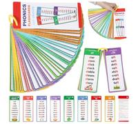 Mabor Phonics Cards - 60 Pcs Colorful Learn to Read Flash Cards, Sight Word Spelling Game Set, Kindergarten Homeschool Educational Reading Activity Toddler Educational