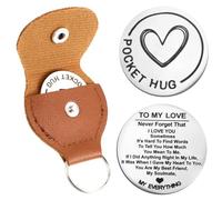 Mabor Pocket Hug Token Love Heart Pocket Hug Coin, Long Distance Relationship Gifts Thinking of You Gifts Relationship Keepsake A Little Pocket Hug for Couples Soulmate Friends