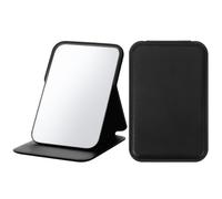 Mabor Portable Compact Mirror - Folding Travel Makeup Mirror with PU Leather Cover, Pocket Hand Held Mirror for Women