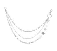 Mabor Star Pants Chain Silver Goth Punk Wallet Chains Layered Y2k Punk Layered Jean Goth Pocket Accessories for Women and Men(1 Pcs)
