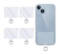 Mabor Universal Phone Tether Tabs, 4 Pcs Phone Lanyard Tabs Patches With D-Buckle Replacement Part PVC Transparent Phone Patches for Safety Drop Protector Compatible with Most Smartphones