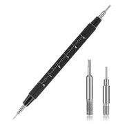 Mabor Watch Band Pins Remover Tool, Double Ended Design Repair Tool Kit for Remove Install Watch Bands Tools Spring Bars Pins Aluminum Alloy Tools Replacement(Black)