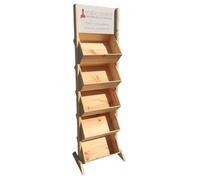 mabouteille.fr Personalised Wooden Display Stand with Solid Pine Crates and Customized Panel [Wooden Magazine Holder] (XL (60 Bottles))