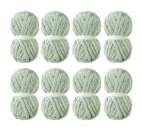 MABOZOO 8 Pack Super Bulky Chunky Chenille Yarn for Hand Knitting,Big Yarn for Chunky Blanket,Large Thick Arm Knitting Yarn,Fluffy Soft Plush Jumbo Yarn Crocheting,Sage Green
