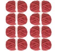 MABOZOO Chunky Yarn for Crocheting 8 Pack,Red Fluffy Jumbo Chenille Yarn,Soft Plush Yarn Bulky,Giant Thick Fuzzy Yarn for Hand Knitting or Arm Knitting (27 yds,8 oz Each Skein)