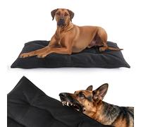 MABOZOO Indestructible Dog Bed - Chew Proof Crate Pad, Durable for Aggressive Chewers, Washable Mats for Small Puppy, Black, 17x23 in