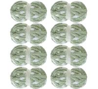 MABOZOO Thick Chunky Yarn for Hand & Arm Knitting,Super Bulky Big Soft Pluffy Chunky Blanket Yarn for Crocheting,8 Pack,Sage Green & White