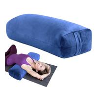 MABOZOO Yoga Bolster Pillow, Rectangular, 27.5"X10"X6", Blue