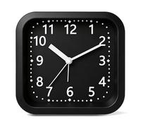 Mabpedo Loud Alarm Clock for Heavy Sleepers Adults, 4.5" Simple Plastic Battery Operated Alarm Clock with Silent Movement, Easy-to-Read Number, Bedside Desk Clock for Bedroom Teens Seniors, Black