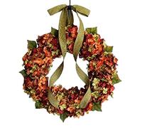 Mabta Hydrangea Wreath, 30 Inch Cloth Wreath for Autumn, Halloween, Thanksgiving Decoration, Front Door Ornaments, Garden Window Decor, Gift for Women and Men