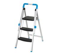 Mac Allister 3 Tread Aluminium Foldable Step Stool (H)1.1M