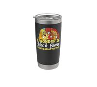 Mac and Cheese Retro Vintage I Wonder If Mac & Cheese Thinks Stainless Steel Insulated Tumbler