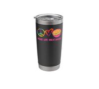Mac and Cheese Tie Dye Peace Love Mac N' Cheese Stainless Steel Insulated Tumbler