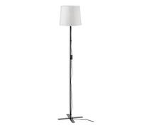 MAC BARLAST Standard Lamps for Living Room & Home Décor, Basic Minimalist Modern Tall Floor Lamp with Shade Black Metal Finish, Lamp Steel Soft Shade, Floor Standing Lamp Black/White 150 cm