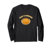 Mac & Cheese Collegej Varsity Team Spirit Fun Ironic Long Sleeve T-Shirt