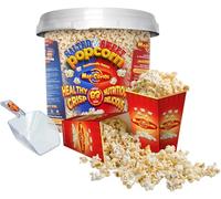 Mac-Corns - Salted & Sweet Popcorn Sharing Bucket Bundle + 12 Popcorn Cartons + Serving Scoop | Serves 12 | Allergen Free | Perfect for Movie Nights, Parties & Family Gatherings