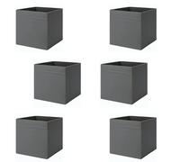 MAC Drona Storage Box 33x38x33 cm Office/home Storage Box Perfect for Everything. Foldable Storage Organizer Boxes for Shelving Unit Bedroom, Wardrobe, and Toys , Children, (6 Pack, Dark grey)