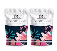 MAC Epsom Bath Salts - 100% Pure Epsom Salts, Our Magnesium Sulphate Bath Salts are Premium Bath Salts for Men and Women, Magnesium Bath Salts for Muscle Soak - Epsom Salts 1kg (2 Pack)