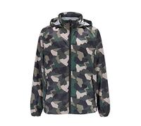 Mac in a Sac Edition Unisex Waterproof Packable Jacket (Green Camo, XL)