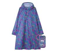 Mac in a Sac Festival Poncho - Packable Waterproof Cape - Unisex - Highly Breathable (8,000gsm) - Adjustable Snap Sides - Neon Jazz