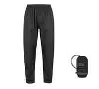 Mac in a Sac Mini Origin II Kid's Packable Waterproof Overtrousers - Boys & Girls Lightweight, Breathable & Windproof Rain Trousers for Wet Weather Black
