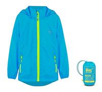 Mac in a Sac - Mini Origin II - Packable Waterproof Jacket for Boys & Girls - Lightweight and Breathable Raincoat that Packs into its own Bag - Neon Blue - 8-10 Years