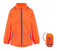 Mac in a Sac - Mini Origin II - Packable Waterproof Jacket for Boys & Girls - Lightweight and Breathable Raincoat that Packs into its own Bag - Neon Orange - 8-10 Years