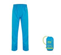 Mac in a Sac - Origin II - Packable Waterproof Full Zip Overtrousers for Men & Women - Lightweight and Breathable Rain Trousers That Packs into its own Bag - Neon Blue - XXL