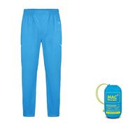 Mac in a Sac - Origin II - Packable Waterproof Full Zip Overtrousers for Men & Women - Lightweight and Breathable Rain Trousers That Packs into its own Bag - Neon Blue - S