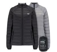 Mac in a Sac Polar Women's Packable Down Jacket, Black Grey, M