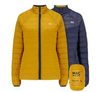 Mac in a Sac Polar Women's Packable Down Jacket, Navy Mustard, XS