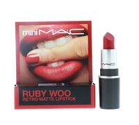MAc Little Lipstick color Ruby Woo, Red, Mini (MAcS7P004)